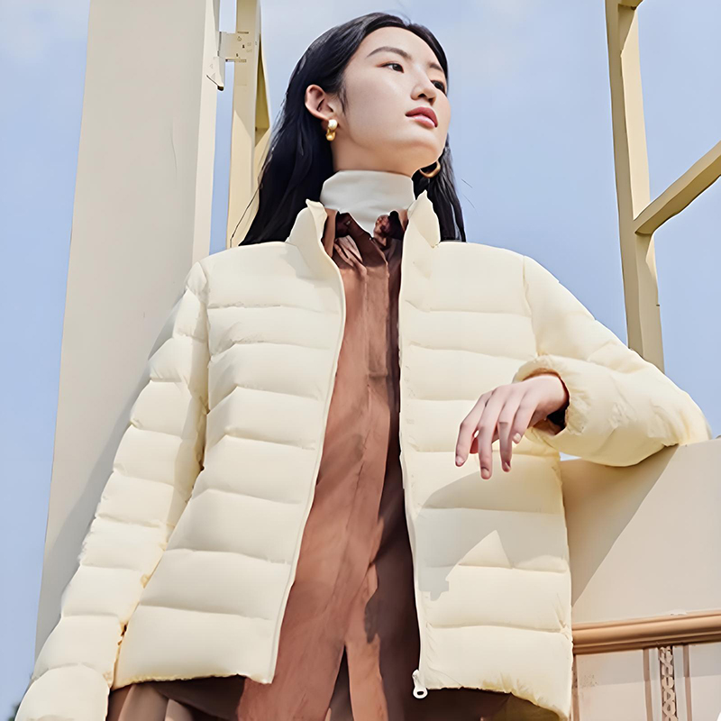 Fluffy Duck Down tredimensionell värmelagring utomhus dunjacka fyllning